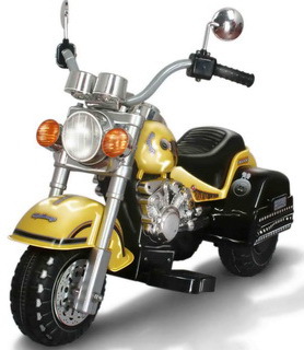   			Мотоцикл с аккумулятором 6V/4A 3-х колесный,желтый 82х49х65
  			